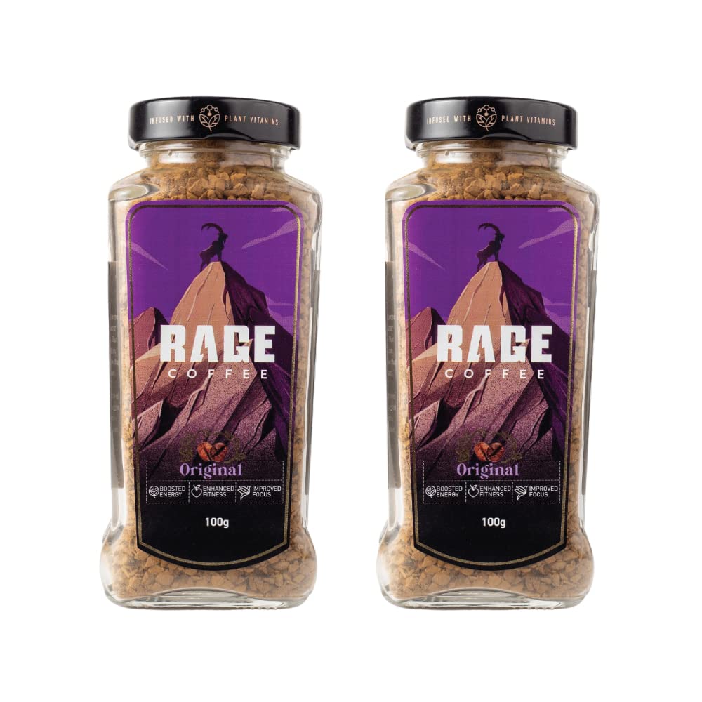 Rage Coffee Oriflavor Blendal Coffee Blend 100% Pure Arabica Beans | Instant Coffee For Smooth Aroma & Taste  Hot And Cold Coffee) (Oriflavor Blendal Unique Blend  200G)