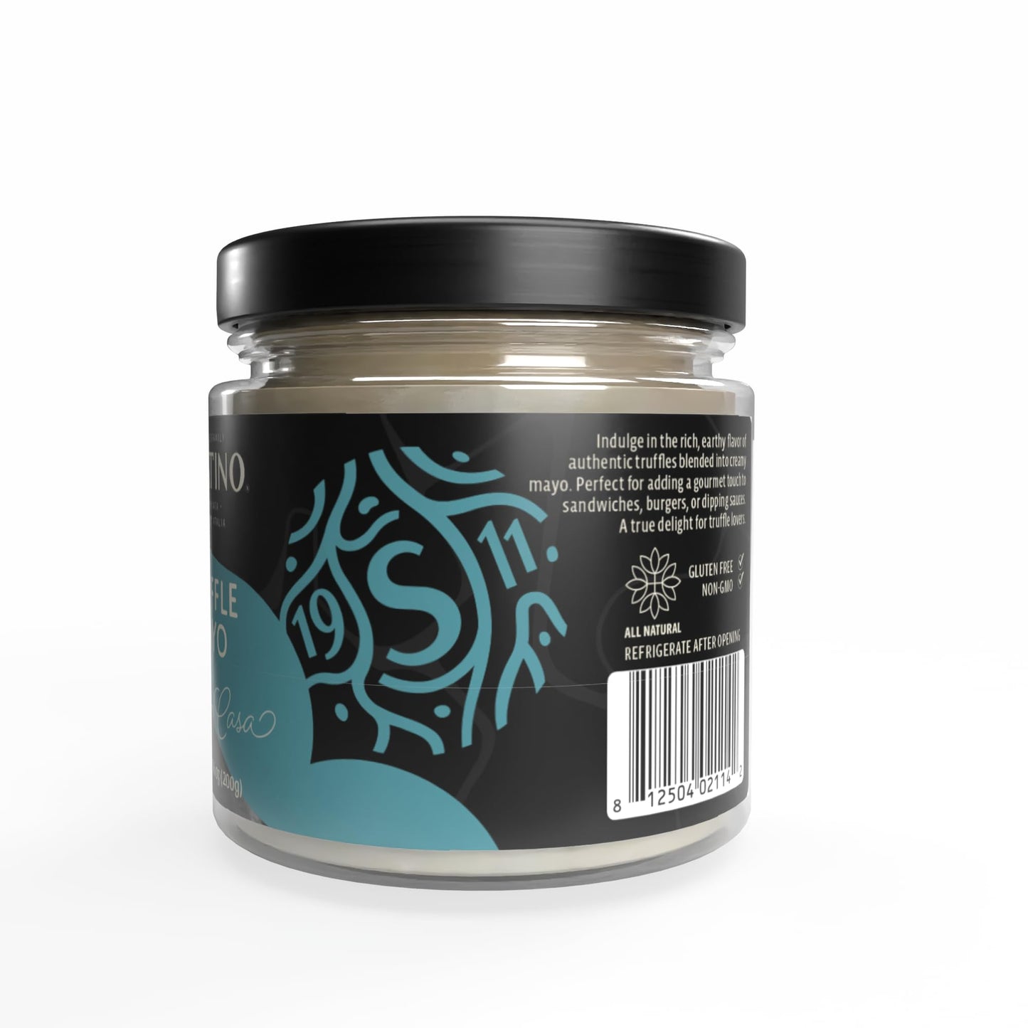 Sabatino Truffle Mayo - Gourmet Black Truffle Infused Mayonnaise | Rich & Creamy Spread For Sandwiches, Burgers, Dipping, & More
