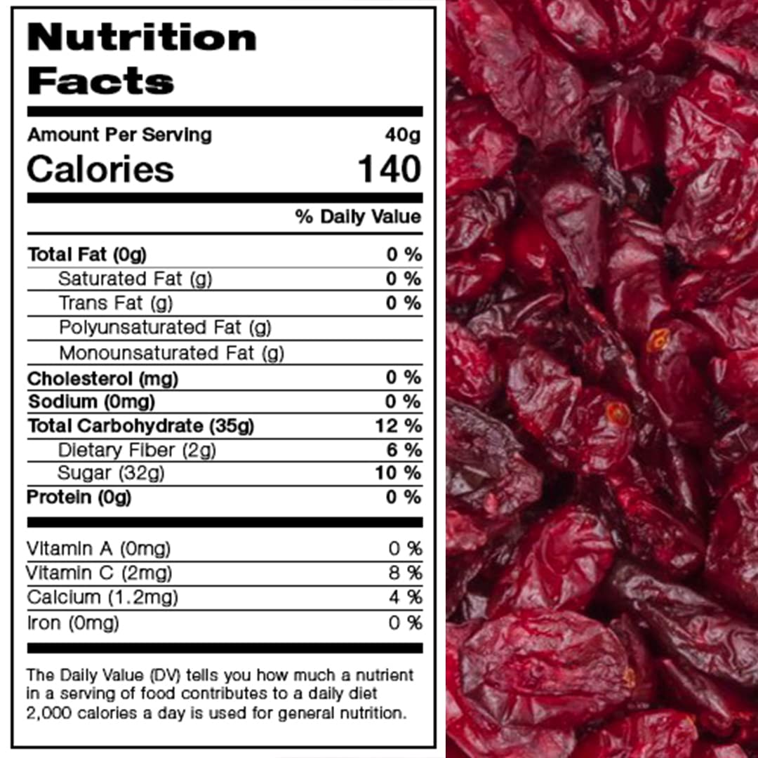 Dried Cranberries, Great For Salads Cooking, Good For Health, Mixes/Sweetened - Packed In A Resealable Pouch Bag Of 2 Lbs By Pre