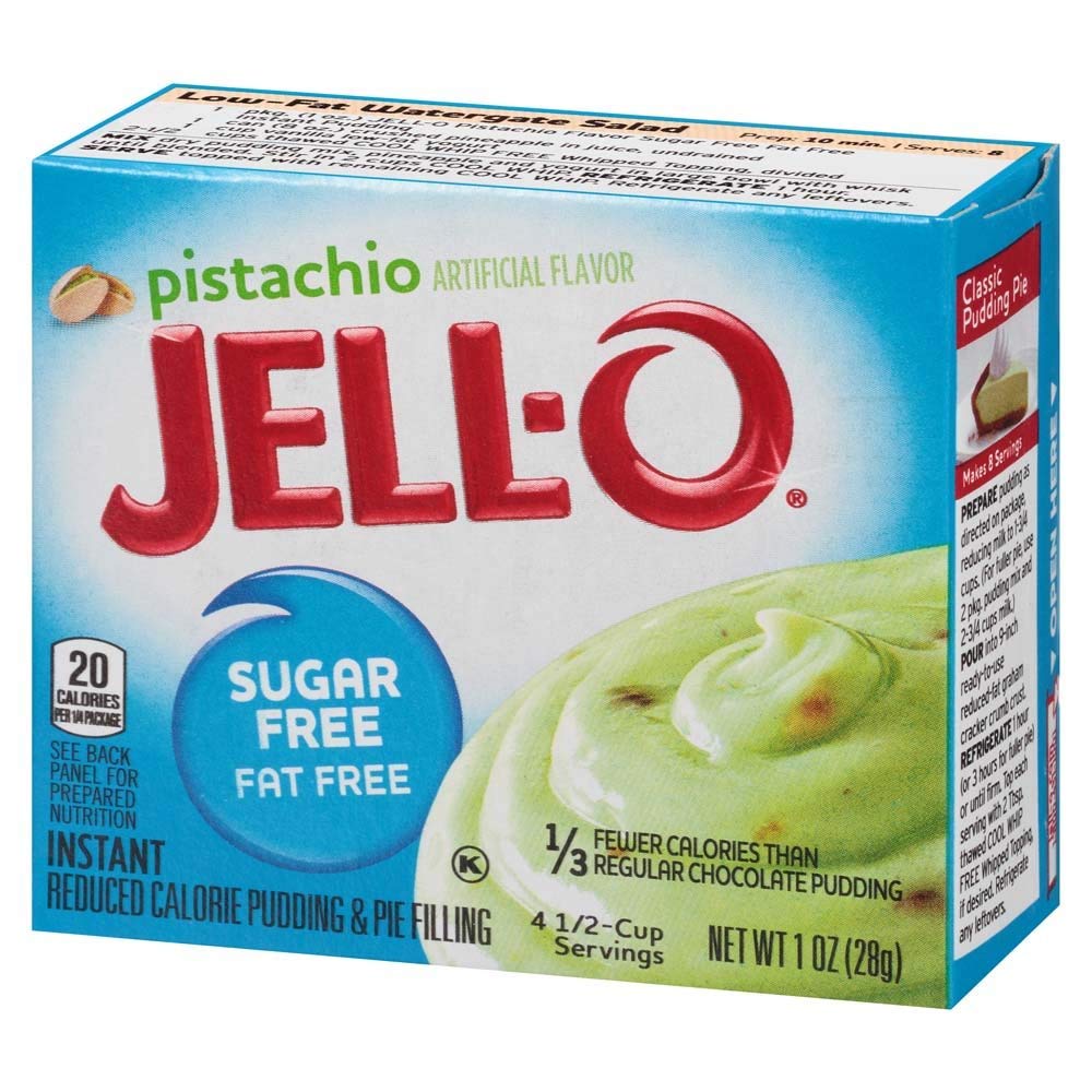 Jell-O Pistachio Flavor Sugar Free Pudding & Pie Filling (4-Pack)