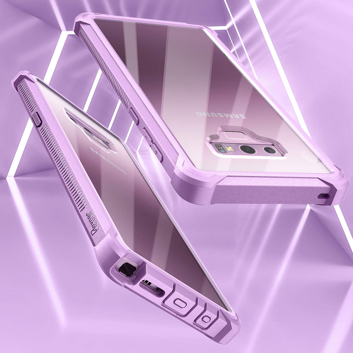 Dexnor Galaxy Note 9 Case With Screen Protector Clear Military Grade Rugged 360 Full Body Protective Shockproof Hard Back Cover
