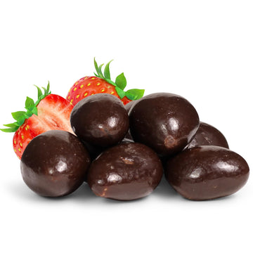 Dark Chocolate Covered Dried Strawberries by It's Delish, 2 Lbs Bulk Bag | Gourmet Dark Chocolate Covered Strawberry Fruit Snack
