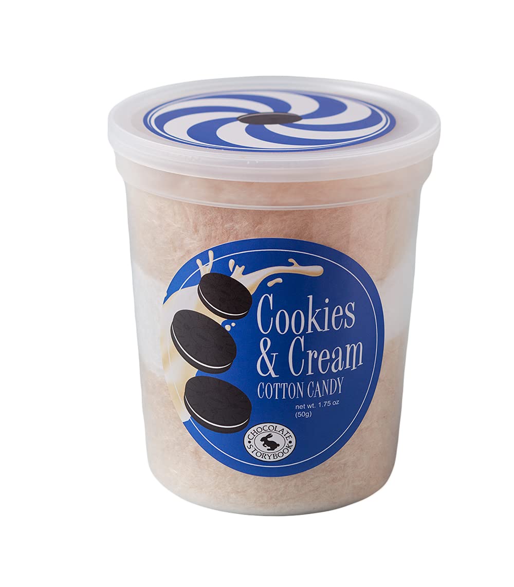 Cookies & Cream Gourmet Flavored Cotton Candy - Unique Idea For Holidays, Birthdays, Gag Gifts, Party Favors