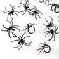 GXXMEI 124 Pieces Spider Rings Plastic Cupcake Topper Halloween Party Favors (Multicolor)