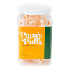 Papa'S Puffs Orange Flavored Pure Sugar Candy - Individually Wrapped In Resealable Tub - Fat-Free, Gluten-Free, Cholesterol-Free