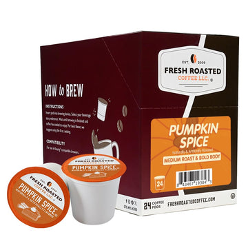 Fresh Roasted Coffee Pumpkin Spice Flavored K-Cup Compatible Coffee Pods 24 Count