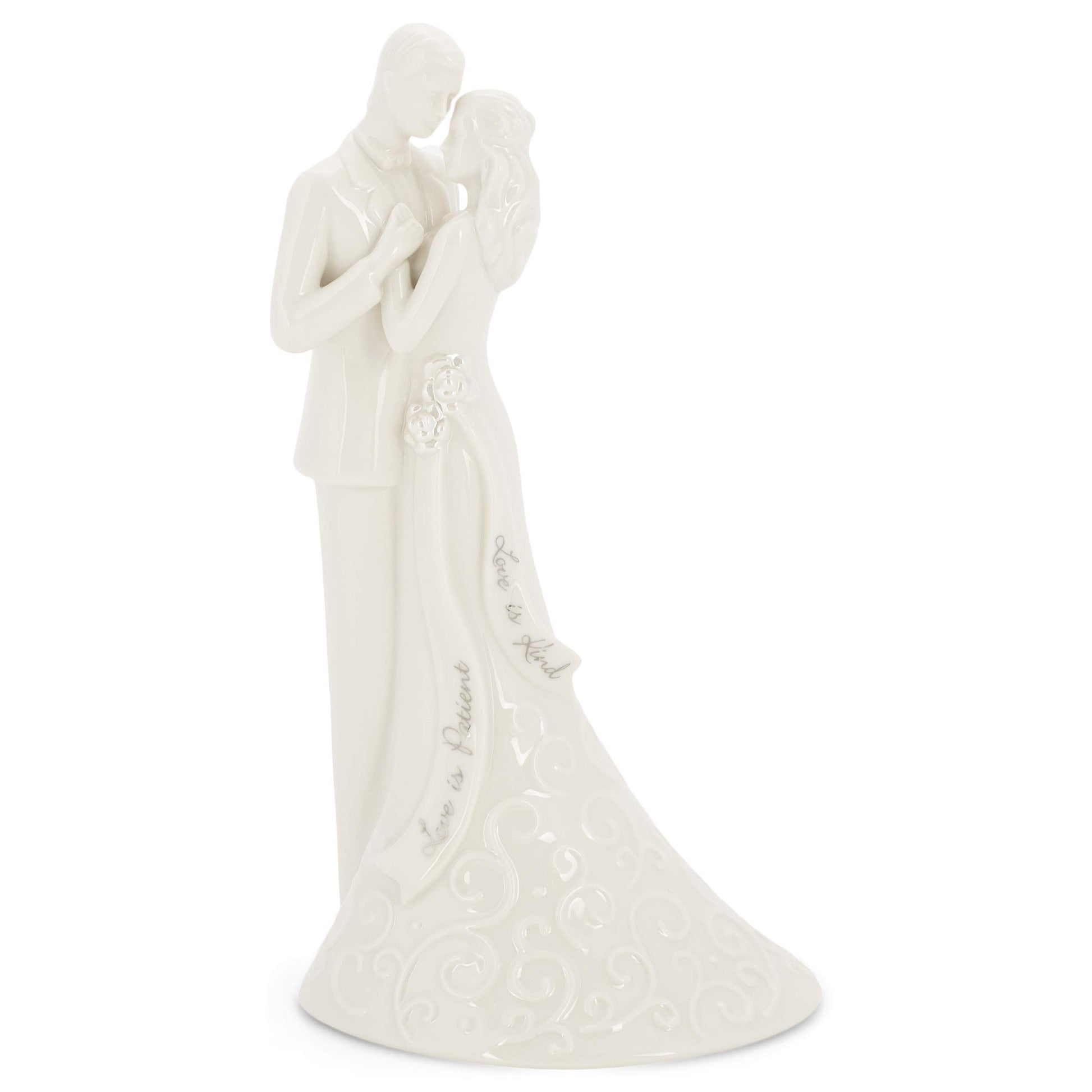 Roman Wedding Anniversary Cake Topper, 8.5-Inch Porcelain, Model 13226, White