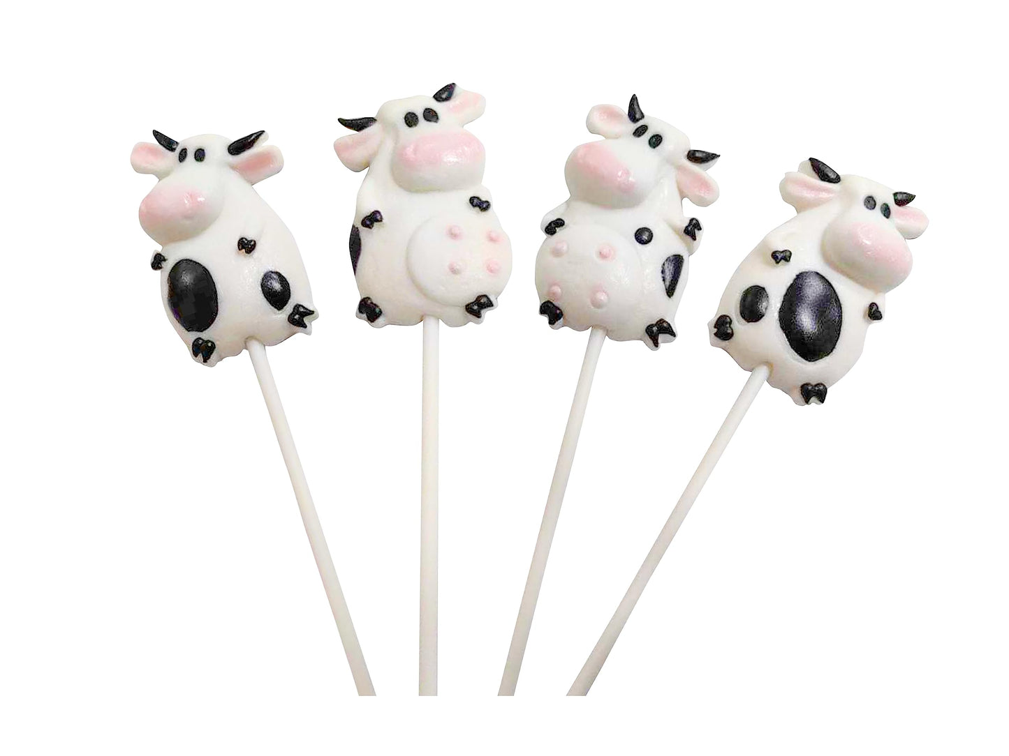 Cow Candy Lollipops - 12 Suckers Individually Wrapped - Great For Cow Party Favors - Super Cute For Baby Shower Decorations - Fa