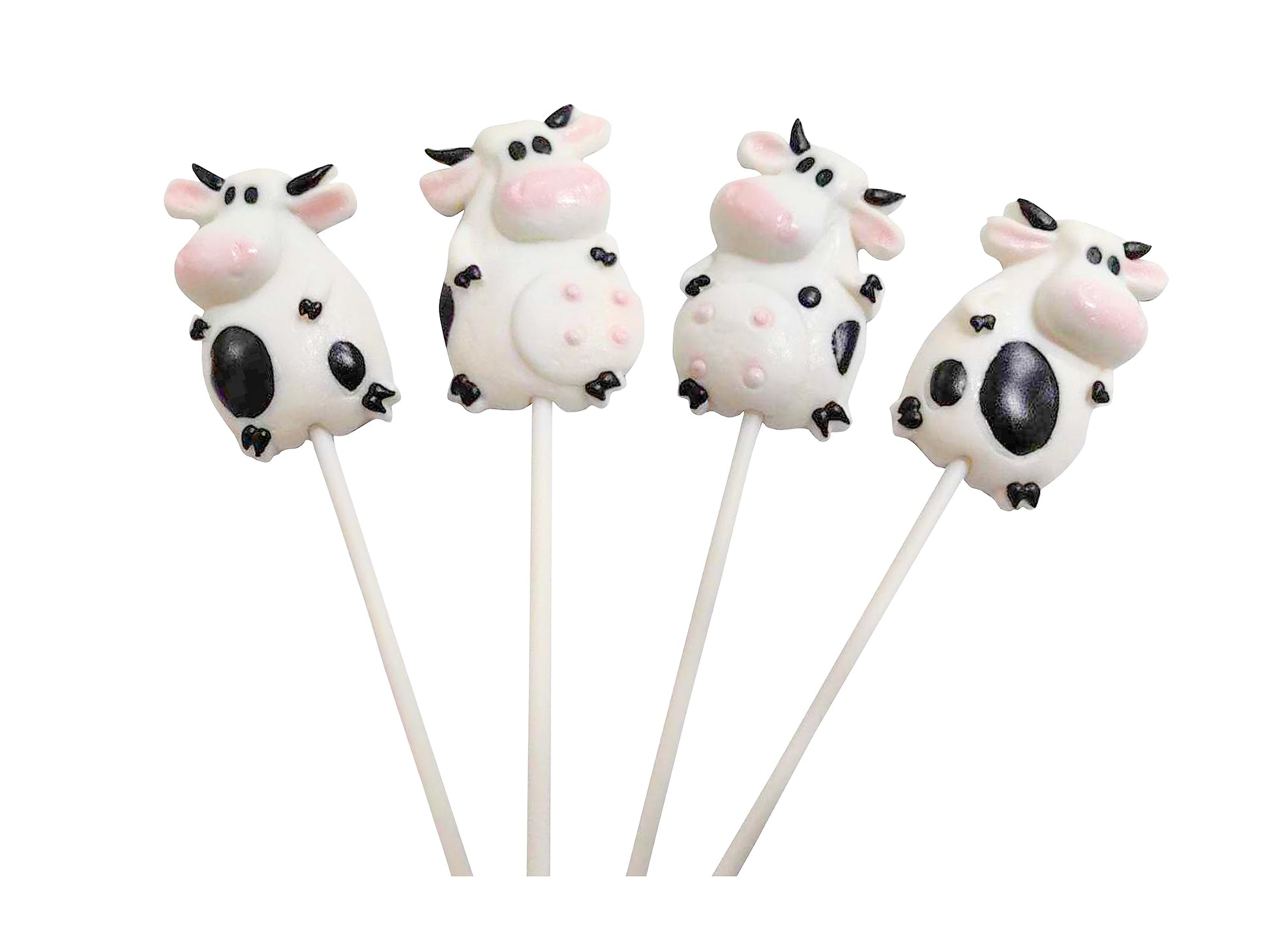 Cow Candy Lollipops - 12 Suckers Individually Wrapped - Great For Cow Party Favors - Super Cute For Baby Shower Decorations - Fa