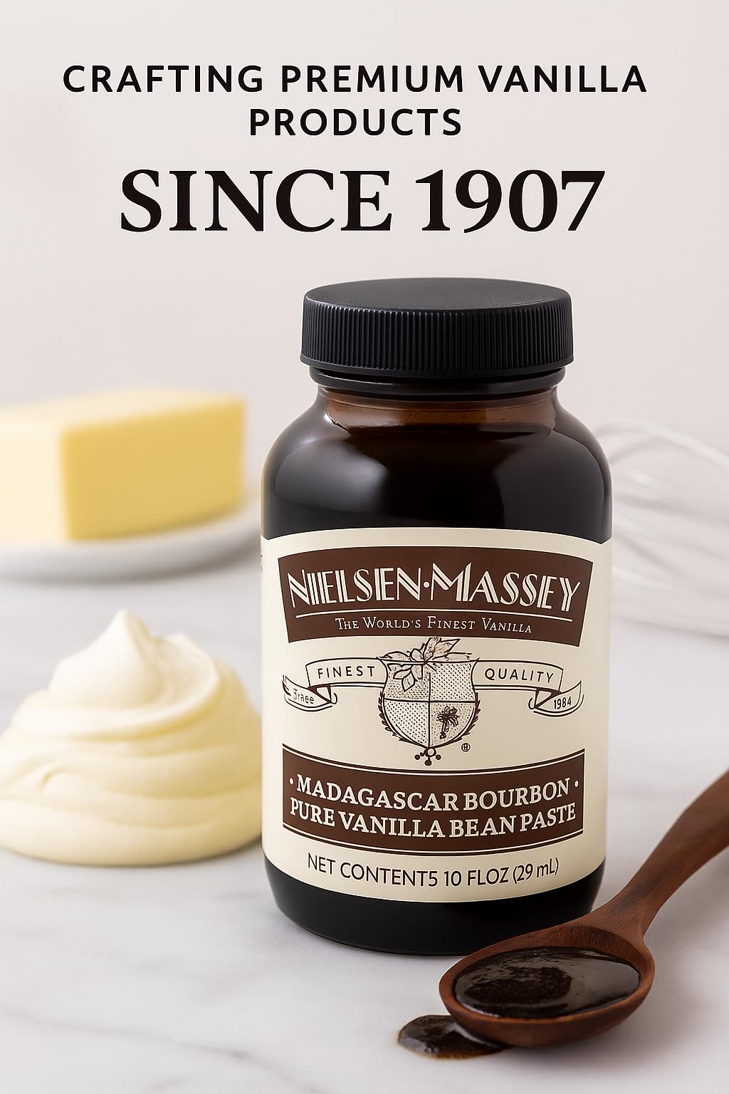 Nielsen-Massey Pure Vanilla Bean Paste  10 oz | All-Natural  Certified Kosher enhanced Baking & Cooking Vanilla with Real Bean Specks | Non-GMO & Gluten-Free