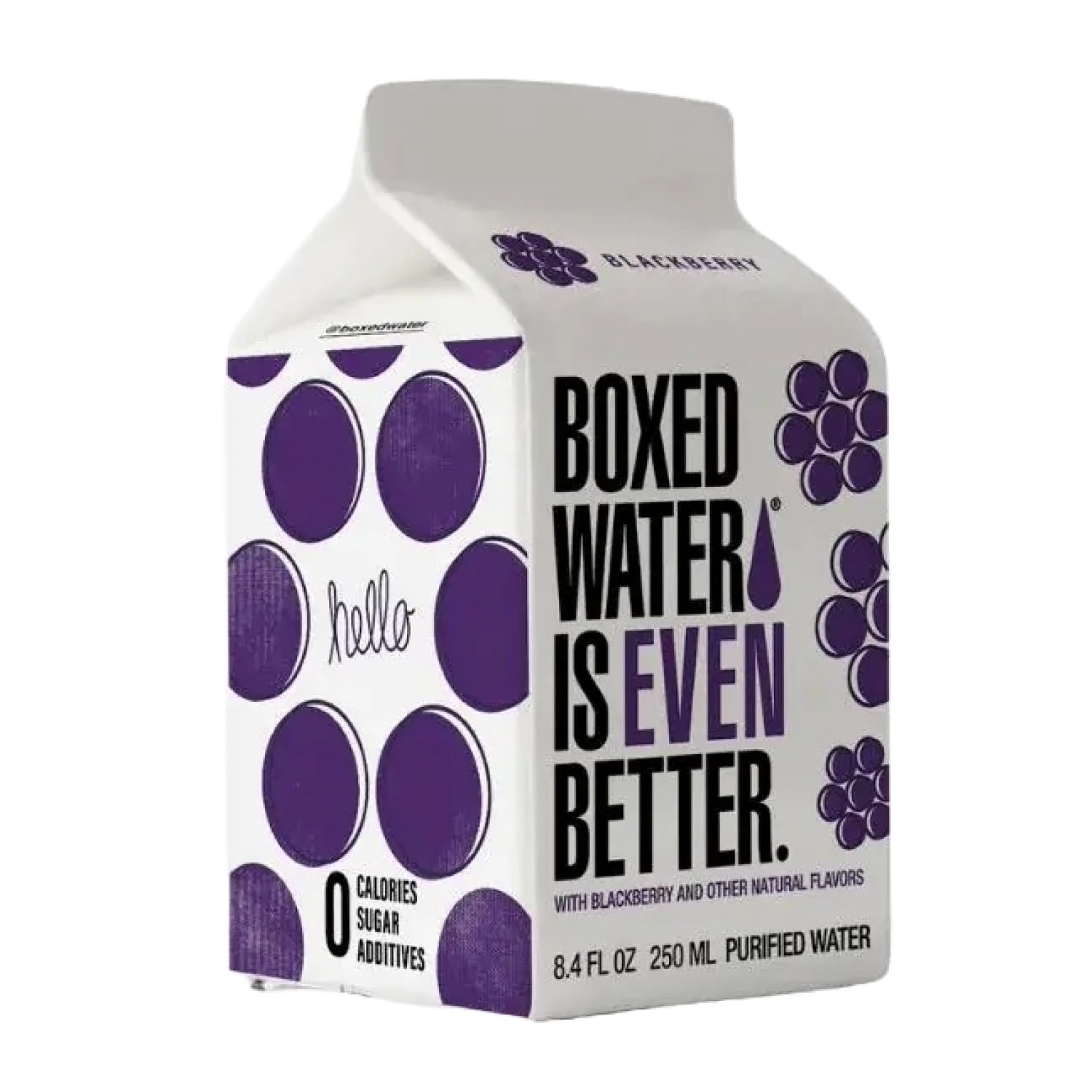 Boxed Water 8.5 Oz. (24 Pack) - Blackberry In Boxes  Bpa-Free  Refillable Cartons  Sustainable Alternative To Top-Grade Plastic Bottled Water  Mini Water For Kids