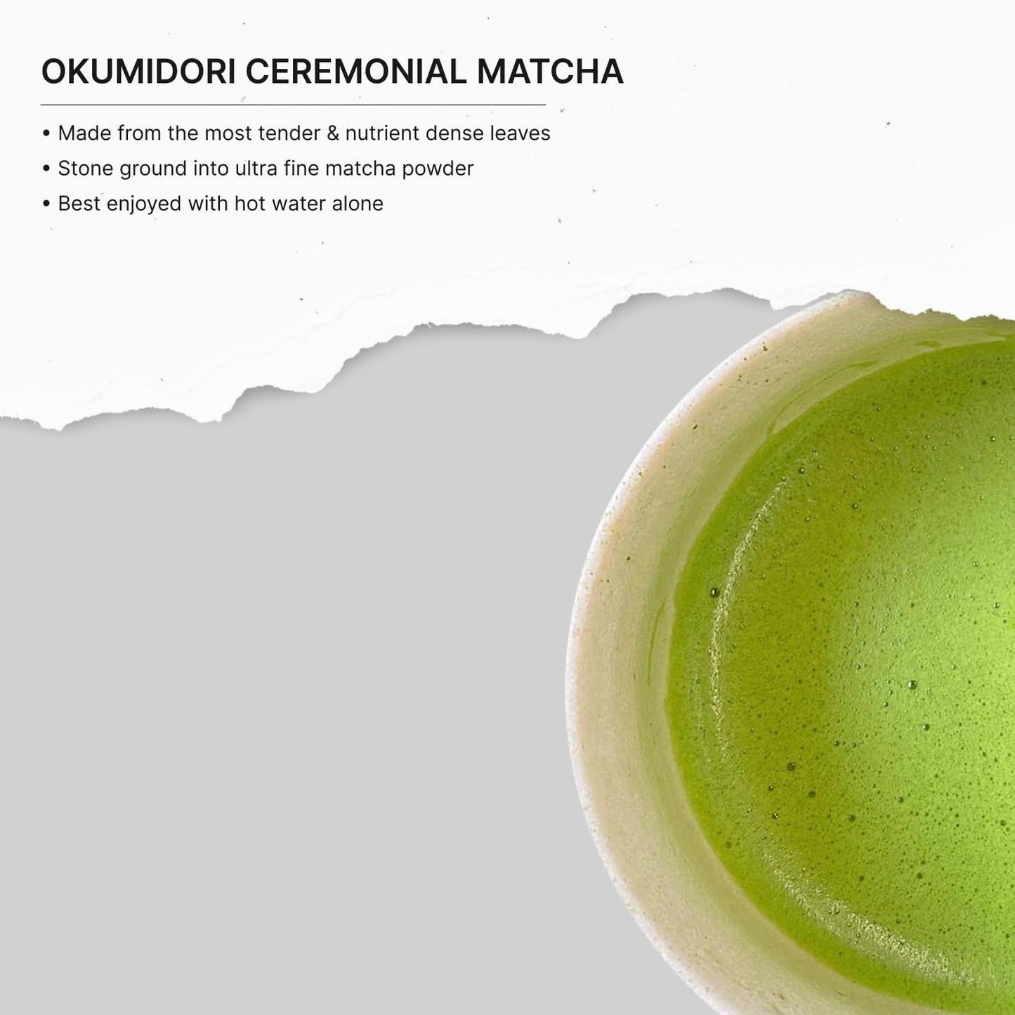 FKRO Organic Ceremonial Grade Matcha Green Tea Powder - 1st Harvest, Single Origin, Okumidori Cultivar - 30g Pouch