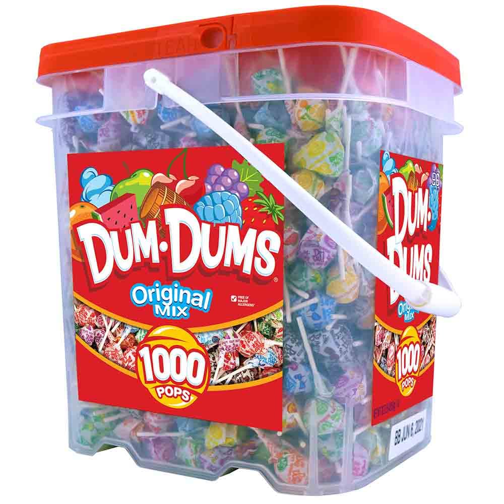 Dum Dums Lollipops, Variety Flavor Mix, 1,000 Count Bucket