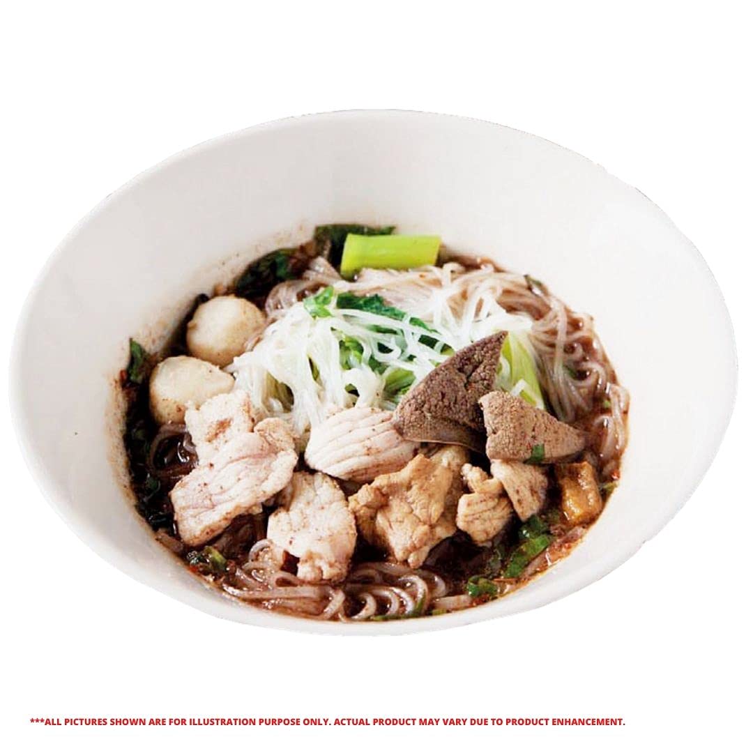 ThaSiam Instant Boat Noodles Rice Vermicelli with Spicy Herb Soup 4.2 oz - Pack of 8