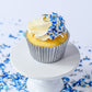 Blue Sprinkles For Cake Decorating And Baking - Fancy Sprinkles For Gender Reveal Cake Decorations In Blue And White Sprinkles W