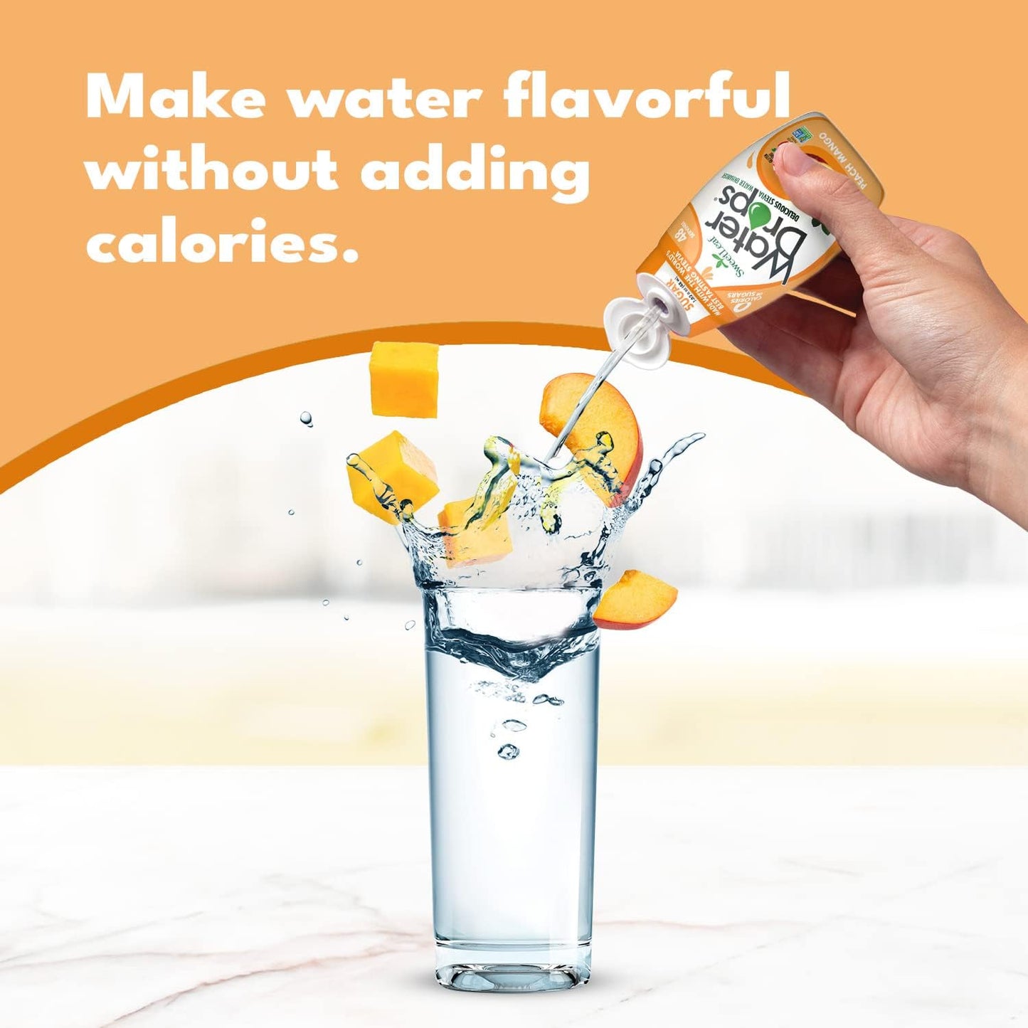 Sweetleaf Water Drops, Peach Mango – Sugar-Free Water Enhancer Drops, Stevia & Monk Fruit Sweetener Water Flavoring, 1.62 Oz (Pack Of 6)