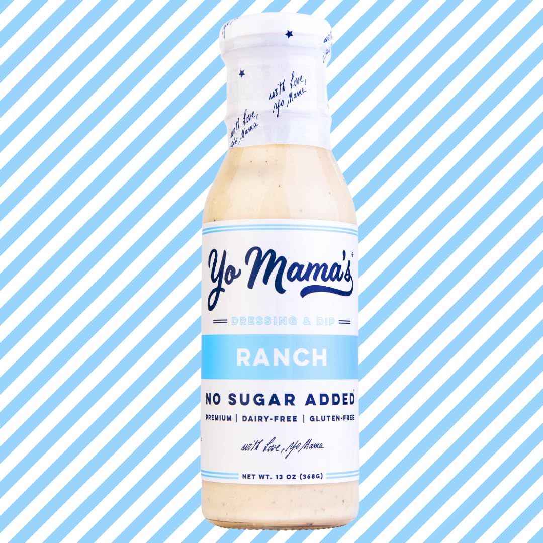 Yo Mama'S Foods Keto Ranch & Caesar Combo Dressing And Dip - Pack Of (2) - Dairy Free, Gluten Free, Low Sodium, And All Natural!