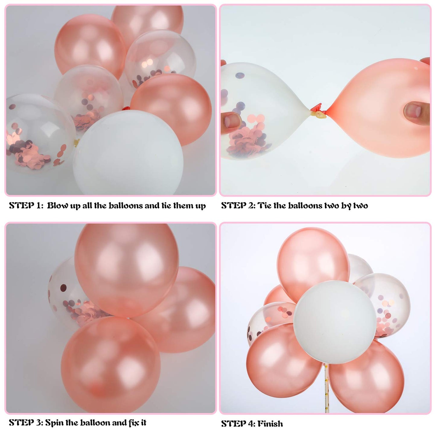 Outus Latex Confetti Balloon Cloud Cake Topper Acrylic Happy Birthday Cake Topper Mini Balloon Garland Cake Decorations for Birt