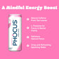 CLEAR CUT PHOCUS Caffeinated Sparkling Water, Grapefruit Flavor, 75mg Caffeine, Zero Sugar, 11.5 Fl Oz, Pack of 12 Cans