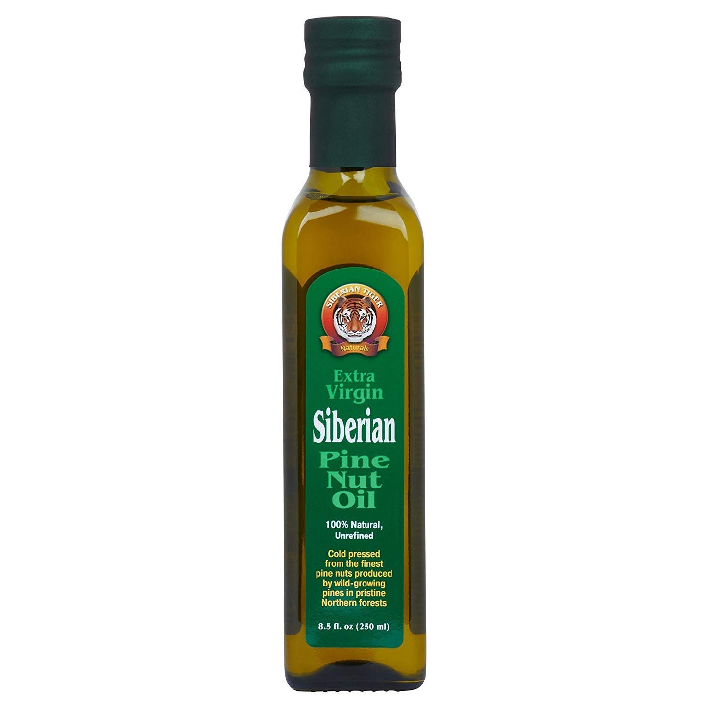Extra Virgin Siberian Pine Nut Oil, 8.5 Oz. Bottle - Premium Quality, Unrefined, 100% Natural - Benefits Overall Health & Aids Gastritis, Ulcers, Digestive Issues