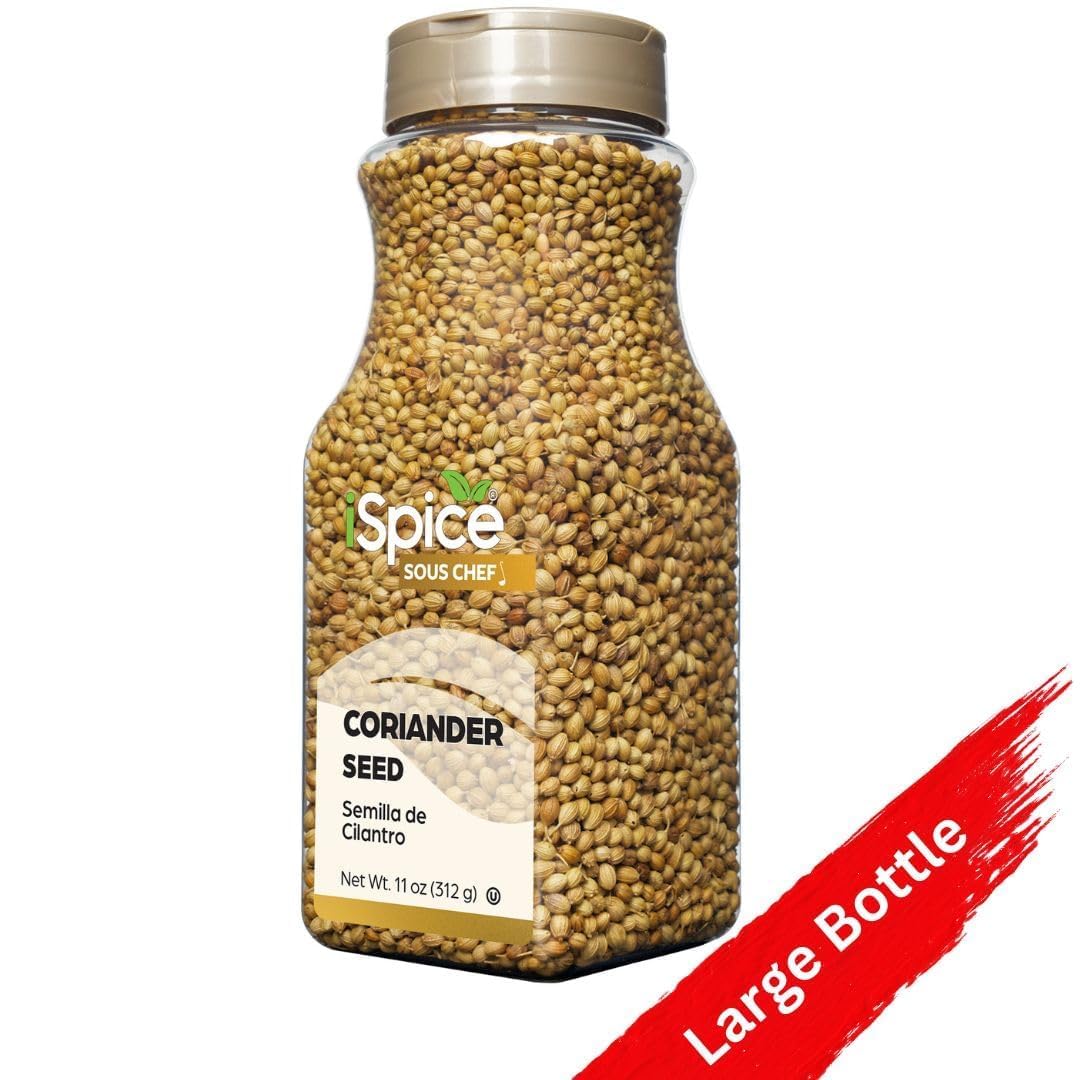 Ispice Premium Coriander Seed |100% Natural, Coriander Is Gluten Free And Non-Gmo Spice |Essential Kitchen Herbs (11 Oz)