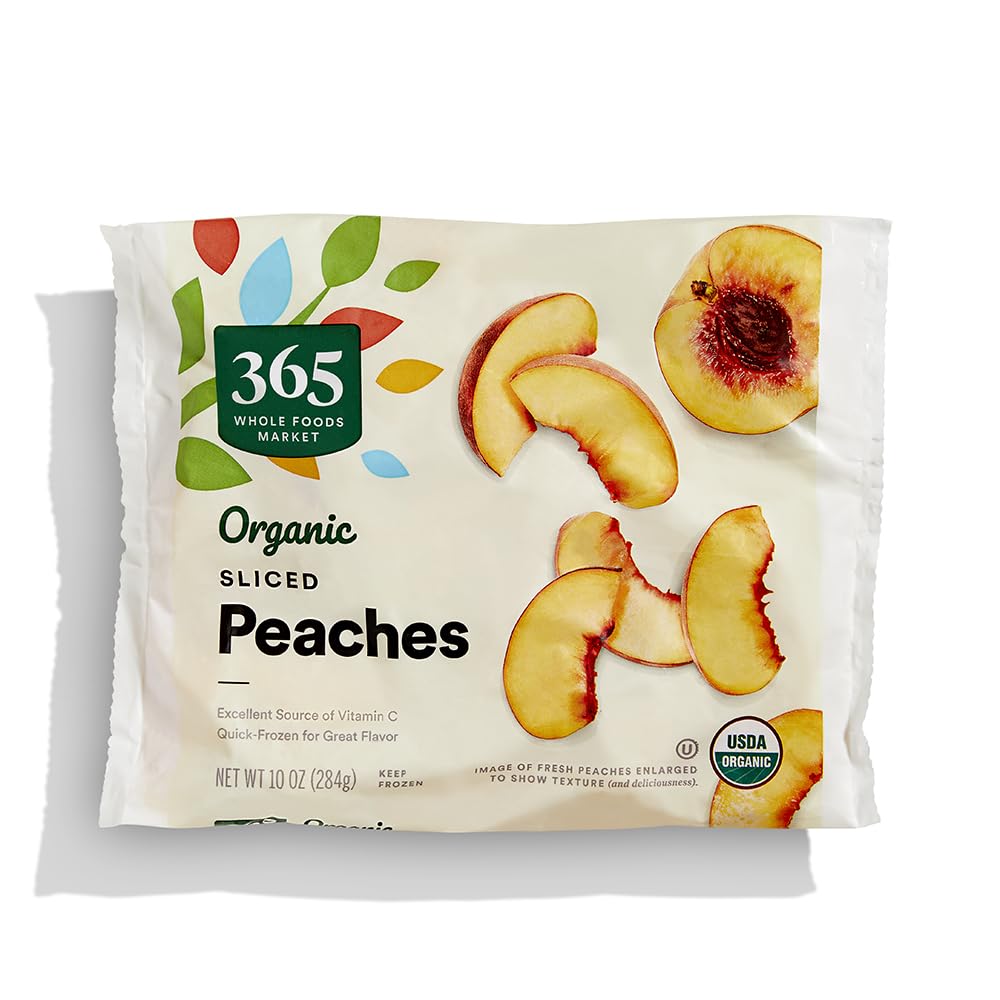 365 Everyday Value, Organic Sliced Peaches, 10 oz, (Frozen)