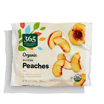 365 Everyday Value, Organic Sliced Peaches, 10 oz, (Frozen)