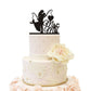 iEventStar Wedding Cake Topper Bride Groom Fishing Black 1 Count