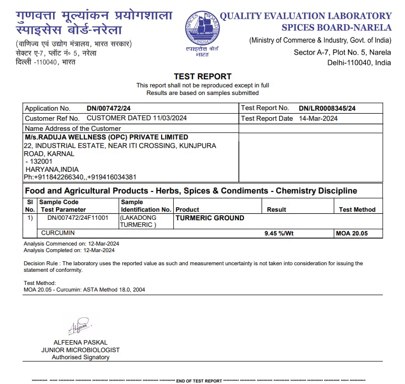 Go-Yogik Lakadong Turmeric [ 5.3 Oz ] High Curcumin >9%,Lab Tested. Grown In Himalayas-India- Direct From India