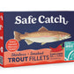 Safe Catch Smoked Rainbow Trout Fillets In Sunflower Oil With Chili, Skinless And Boneless Canned Fish, Mercury Tested, Pack Of 12