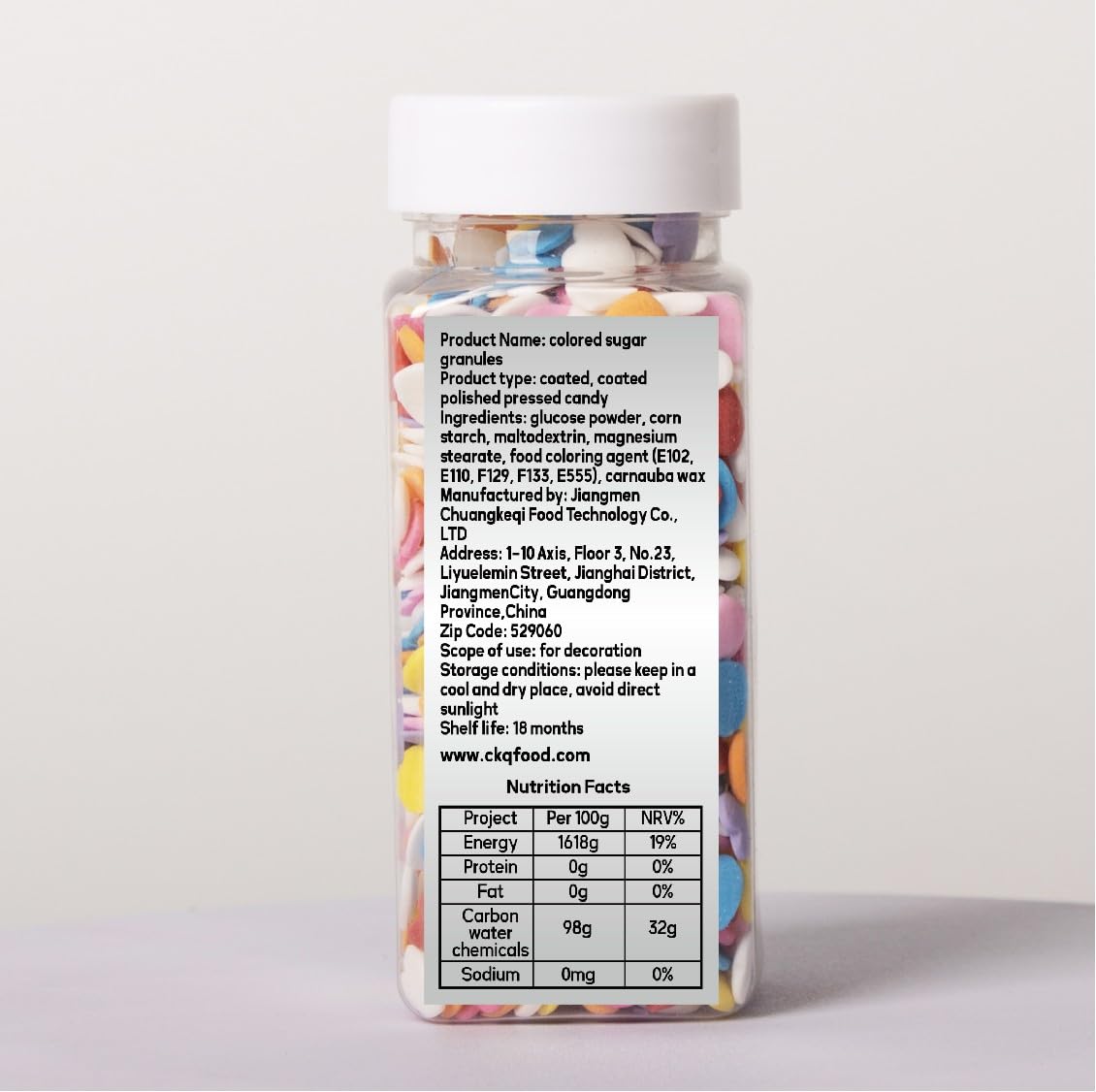 Cokoc Rainbow Love Sprinkles, Edible Hearts for Cake Decorating, 3.17oz