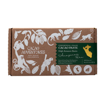 Cacao Adventures Ceremonial Cacao Block | 100% Pure Cacao from Peru, Untempered, Unsweetened, Vegan, 8 oz | Ethically sourced an