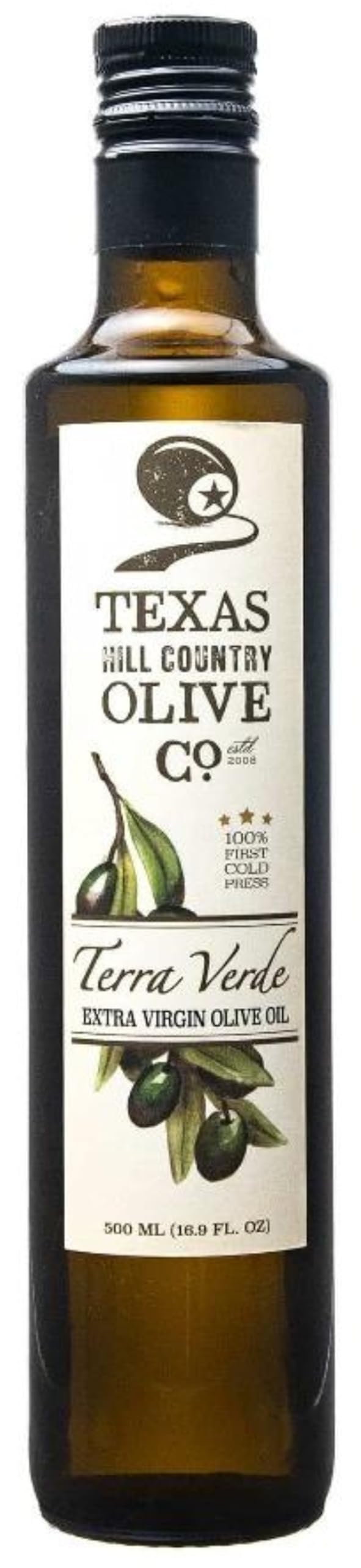 Texas Hill Country Olive Co Extra Virgin Olive Oil - Cold Pressed Gourmet Oil - 16.9 Fl Oz
