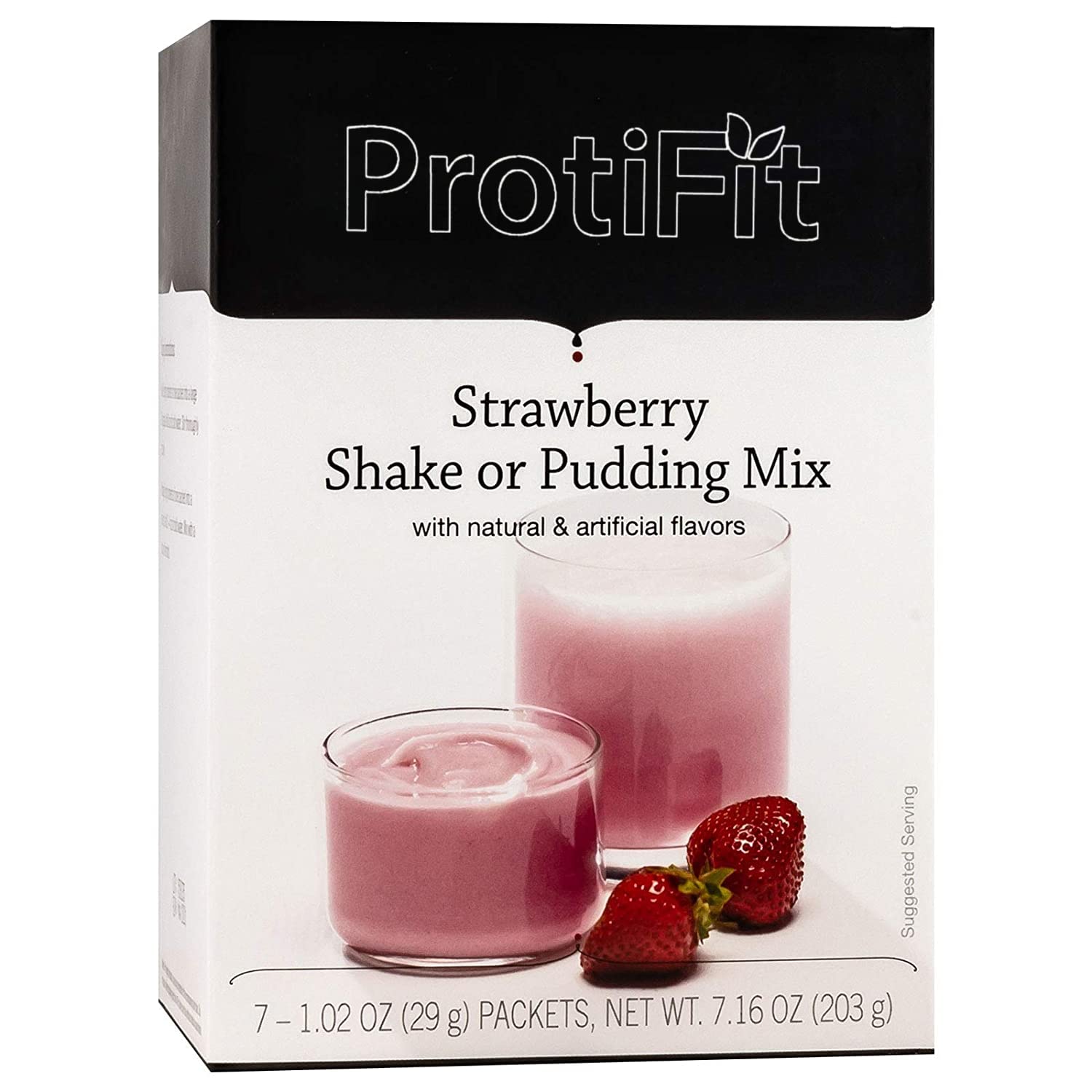 ProtiFit High Protein Pudding/Shake Mix, 15g Protein, Low Calorie, 7 Ounce (Strawberry)