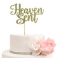 Heaven Sent Cake Topper For Baby Shower, Gender Reveal Party Decorations, Baptism Cake Decor (Gold)