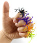 GXXMEI 124 Pieces Spider Rings Plastic Cupcake Topper Halloween Party Favors (Multicolor)