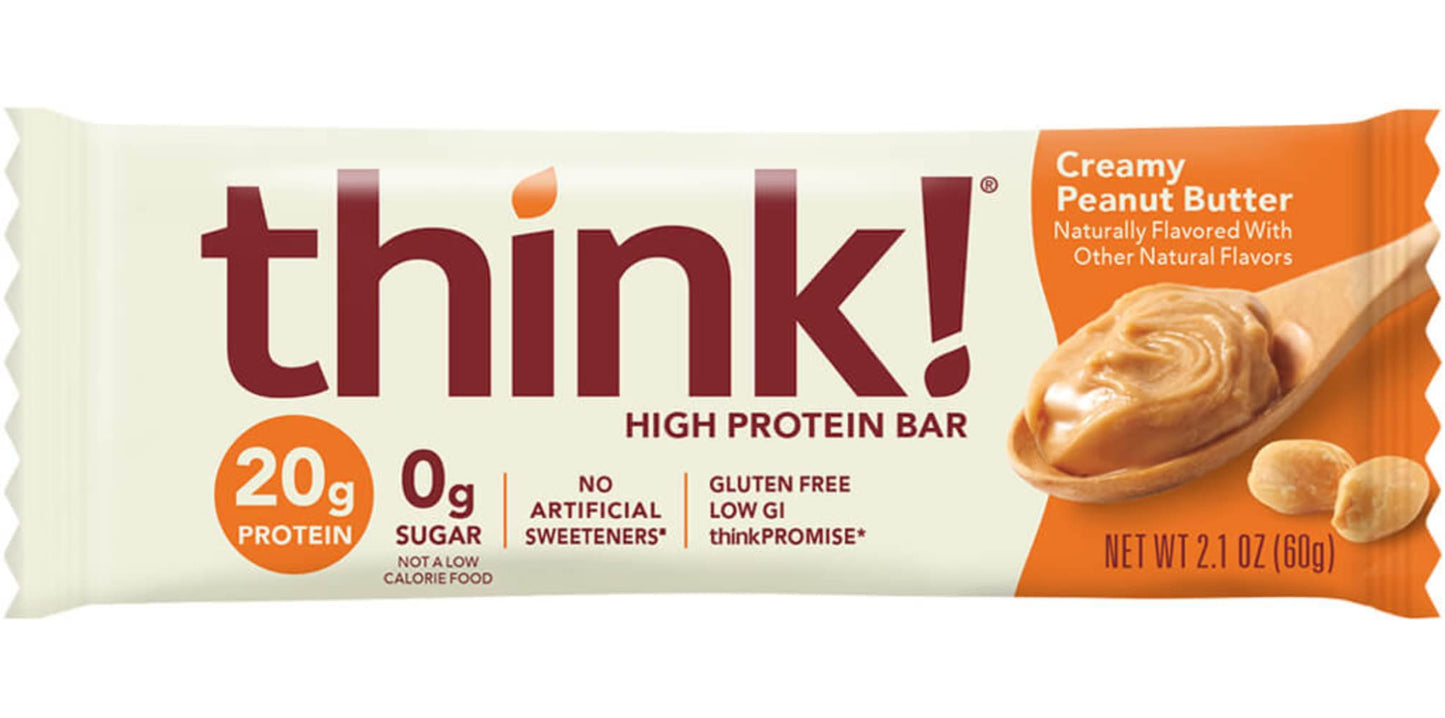 Think Thin 20 Pack (2 X Box of 10) (1 200g) - (Creamy Peanut Butter)