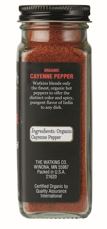 Watkins Gourmet Organic Cayenne Pepper Spice Jar, 2.4 oz, As Shown, Model KHRM00346589