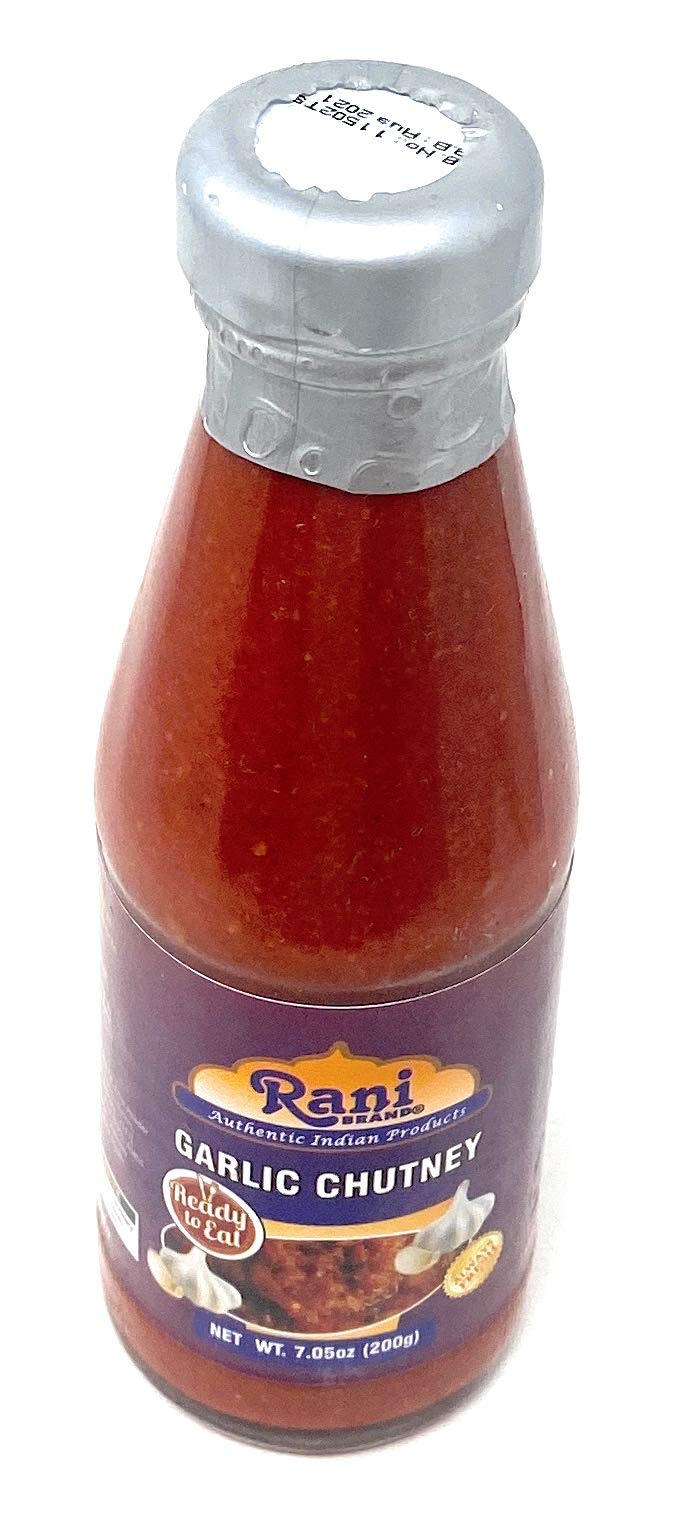 Rani Garlic Chutney 7Oz (200G) Glass Jar, Vegan, Perfect For Dipping, Savory Dishes & French Fries! ~ Gluten Free | Non-Gmo | No