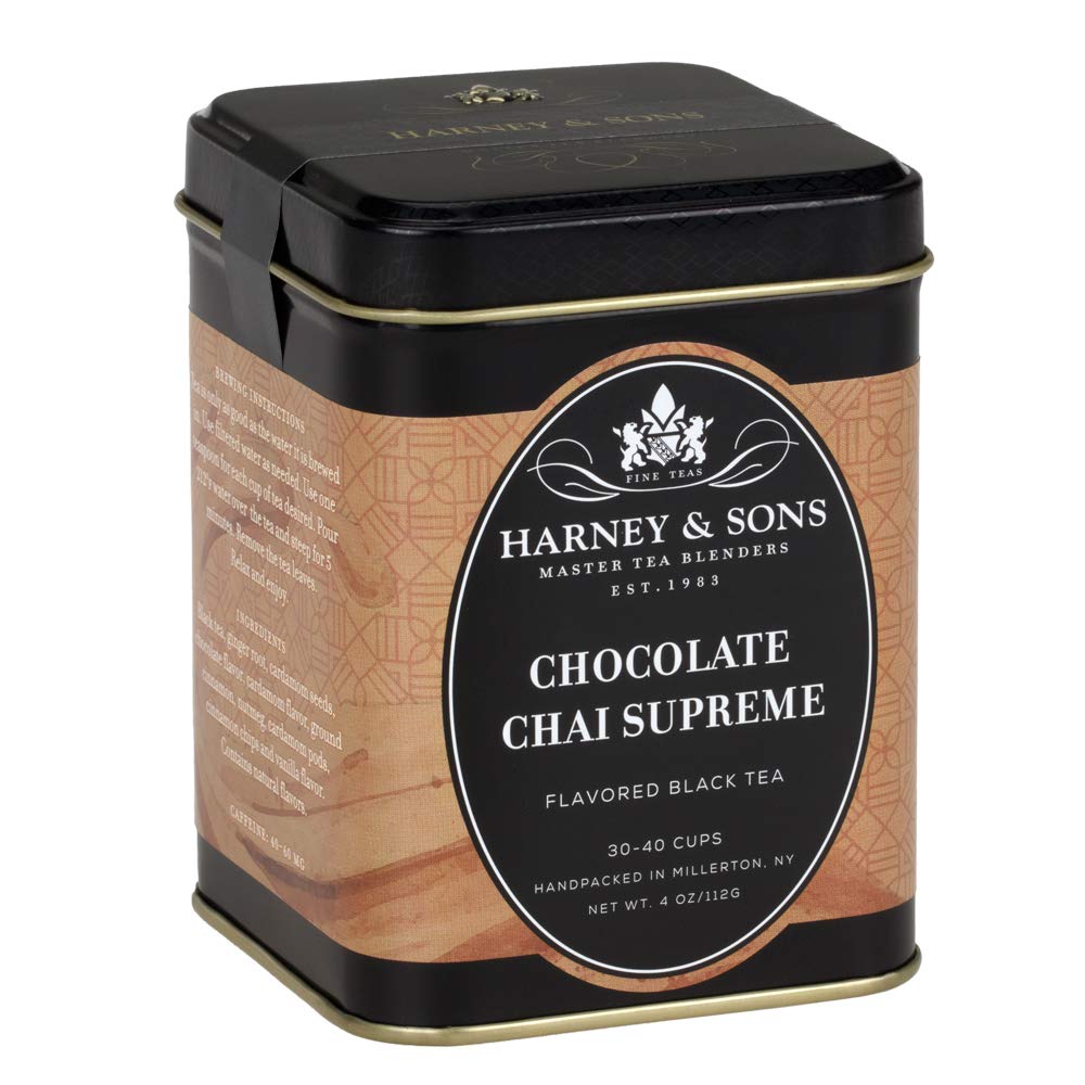 Harney & Sons Chocolate Supreme Loose Tea, Chai, 4 Oz