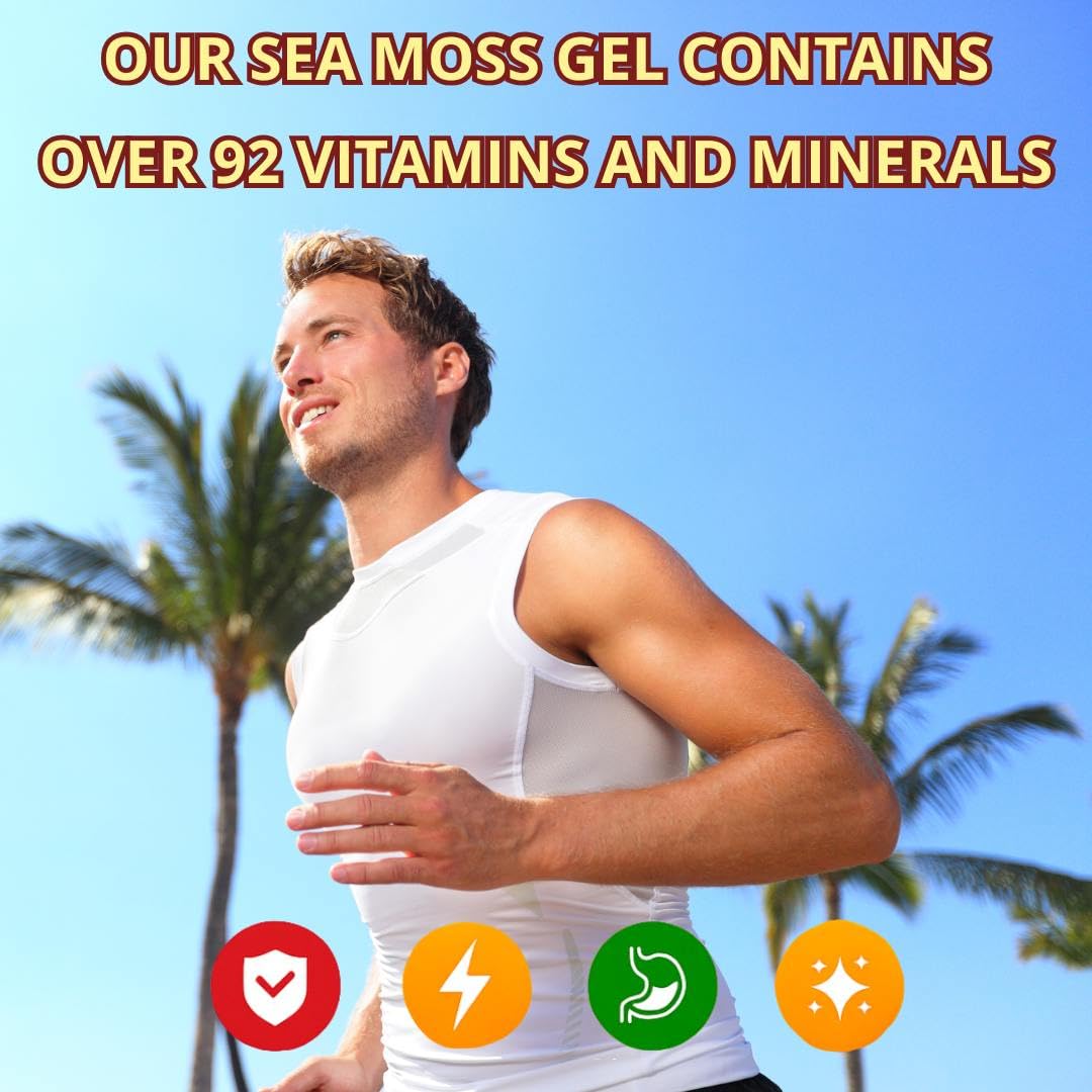 Biolore Sea Moss Gel Pina Colada Made in USA Raw Wildcrafted Irish Seamoss Essential Vitamins Trace Minerals Vegan Superfood, Ja
