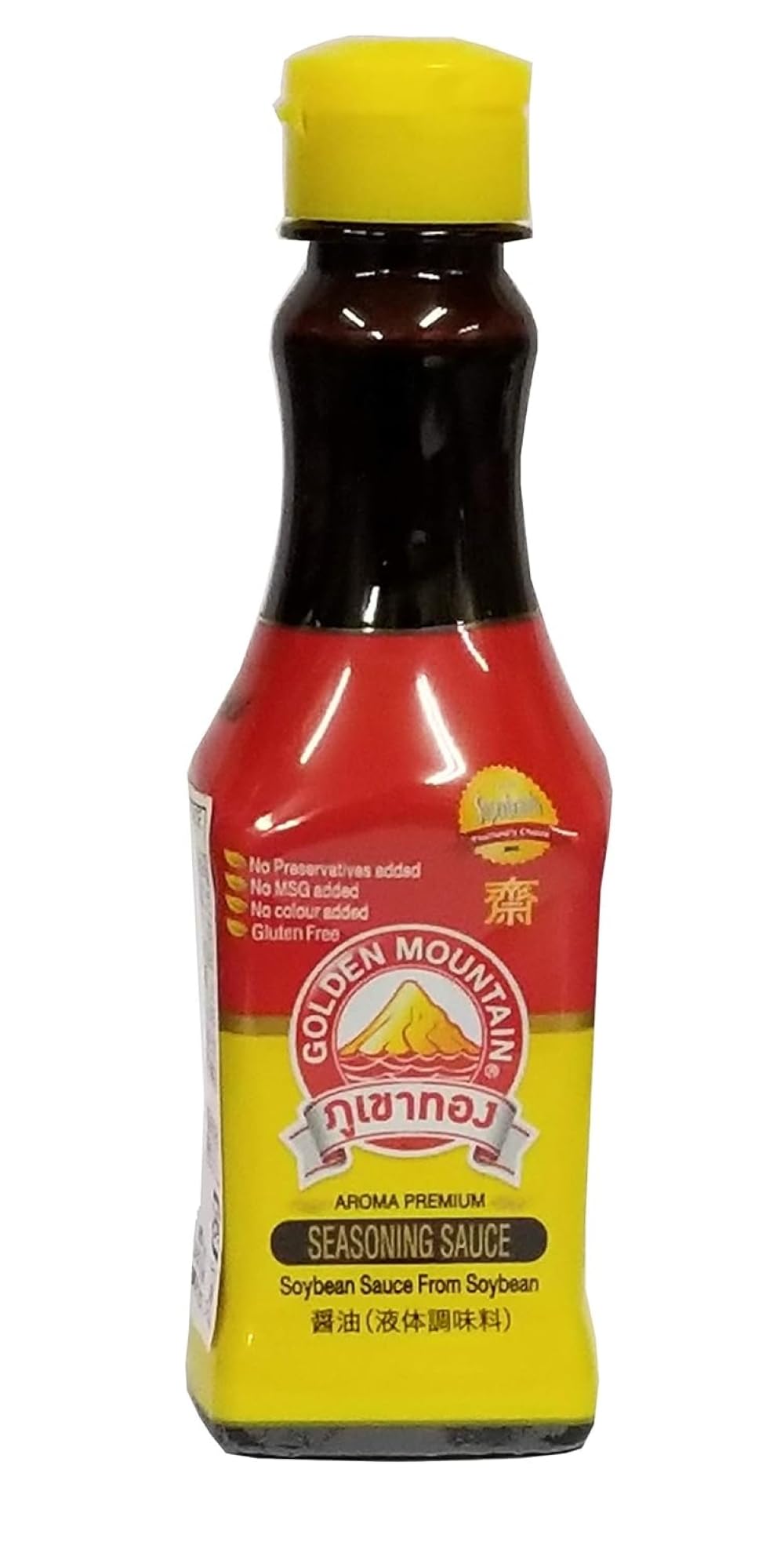 Golden Mountain Soy Bean Sauce, Yellow Cap 200C Thai Food Cooking New From Thailand.