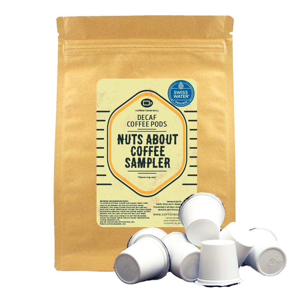 Coffee Beanery Decaf Coffee Pod Variety Pack, Swiss Water Process, 20 Count