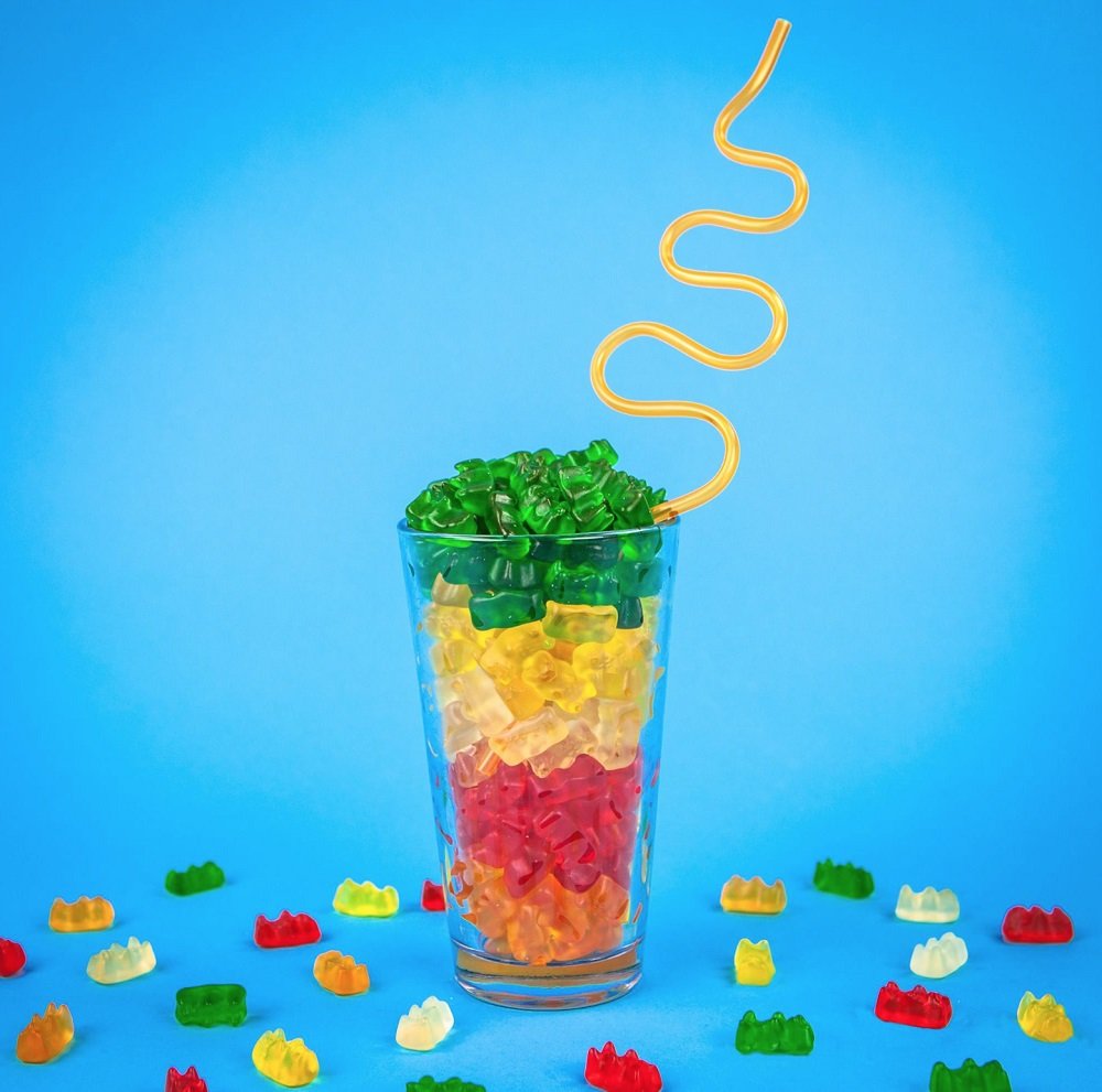 Haribo Gummi Candy, Original Goldbears, 10 Oz. Stand Up Bag (Pack Of 8)