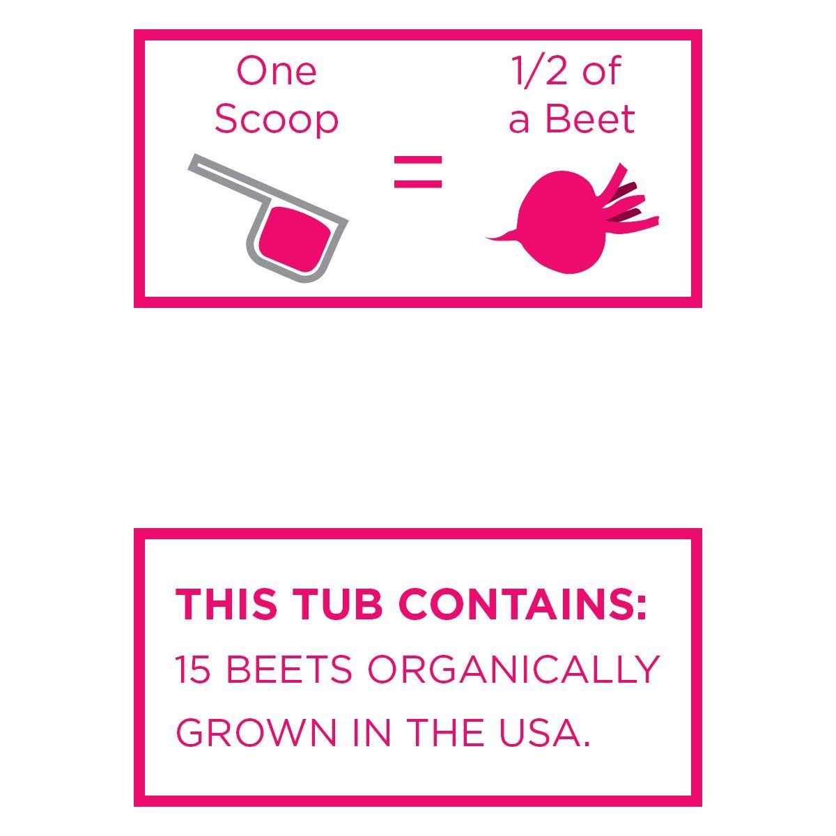 KOYAH - Organic USA Grown Beet Powder (1 Scoop = 1/2 Beet): 30 Servings, Freeze-Dried Beetroot, Whole-Root Powder, Add to Water,
