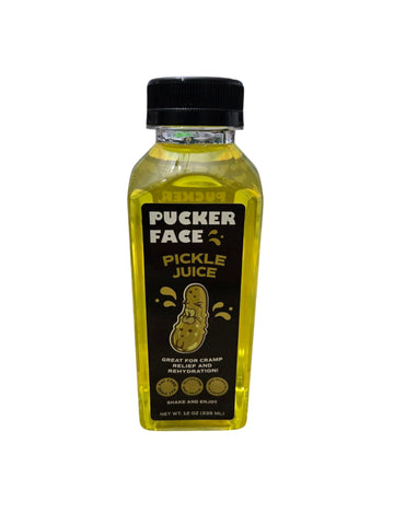 Pucker Face Pickle Juice, Original, 12 Pack Caddie, Workout Recovery and Cramp Relief Drink