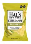 Hal's New York Kettle Cooked Gluten Free Dill Pickle Flavored Potato Chip Crisps, 2 Oz (Pack of 24)
