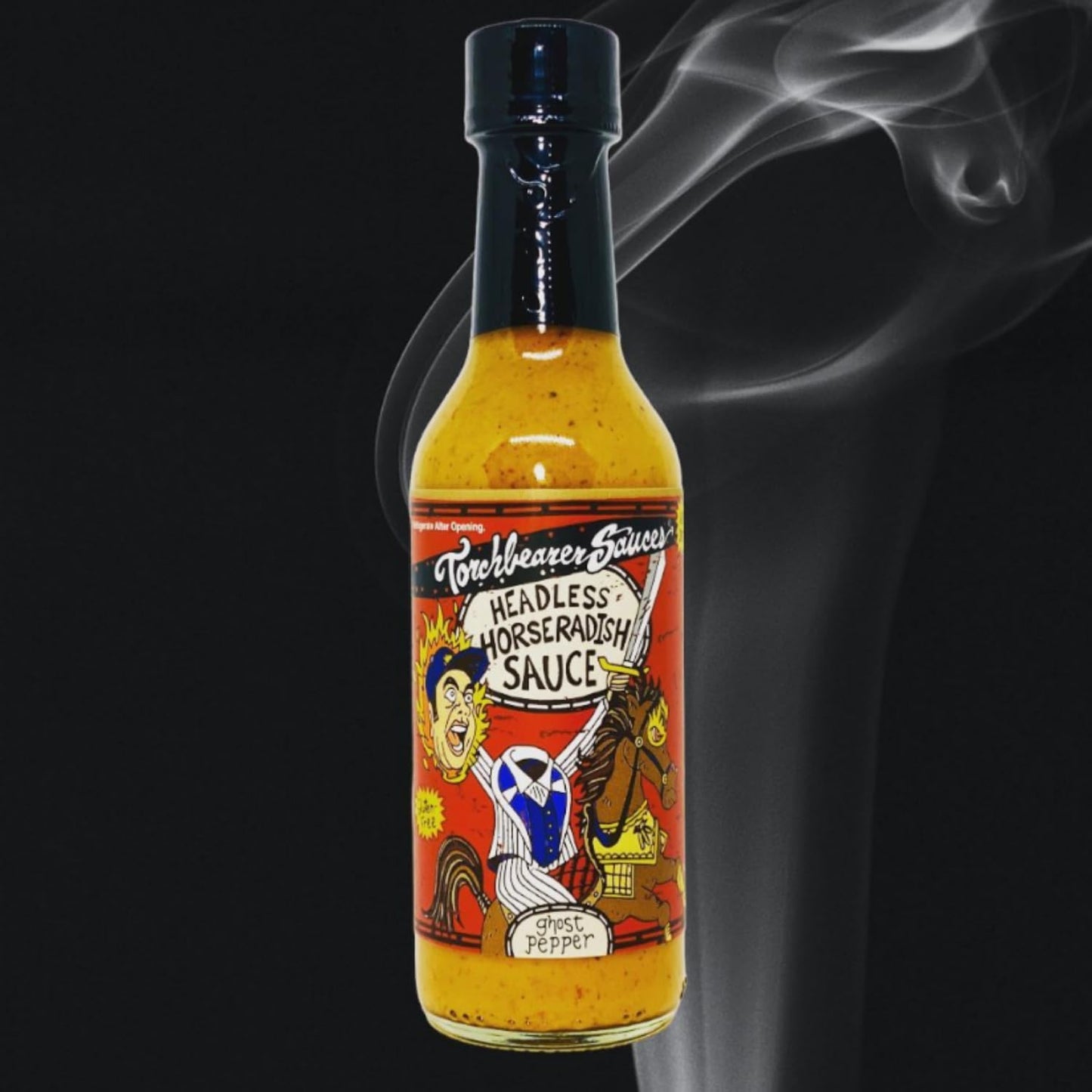 Headless Horseradish By Torchbearer Sauces, Fiery Heat Hot Sauce With Flavors Of Horseradish, Garlic & Dry Mustard, Made With All Natural Ingredients, 5 Fl Oz Bottle (1-Pack)