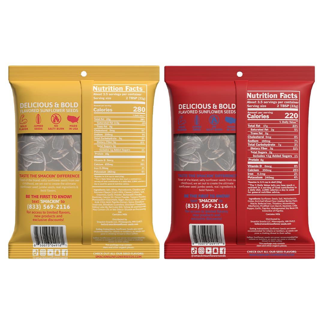 SMACKIN x Backyard Sports - 2 limited availability Flavors & 1 Collectible Card - 10 resealable 4 oz bags  44 single-serve 1.5oz bags (54 Pack Bucket)