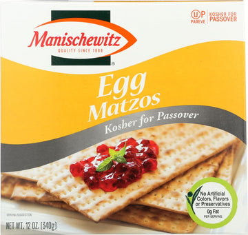 Manischewitz Passover Egg Matzo, 12 Ounce Boxes (Pack Of 6)